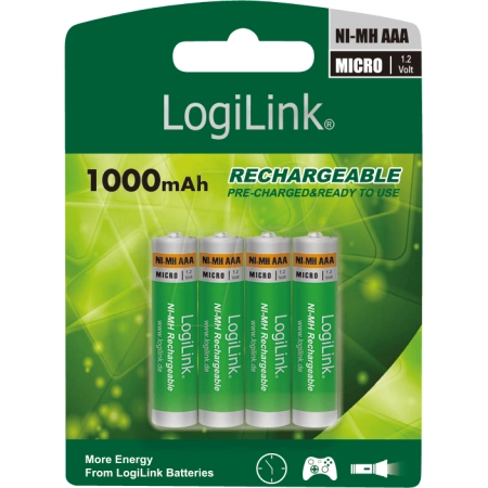 Logilink Baterije AAA Rechargeable LR03RB4 NiMH 1000mAh 4KOM - Image 2