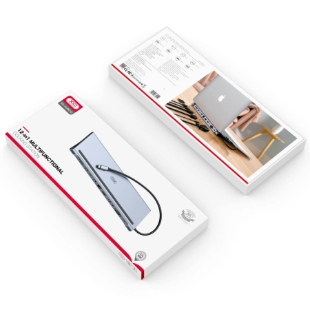 XO HUB010 USB Type-C Multi-hub 12in1 - Image 4